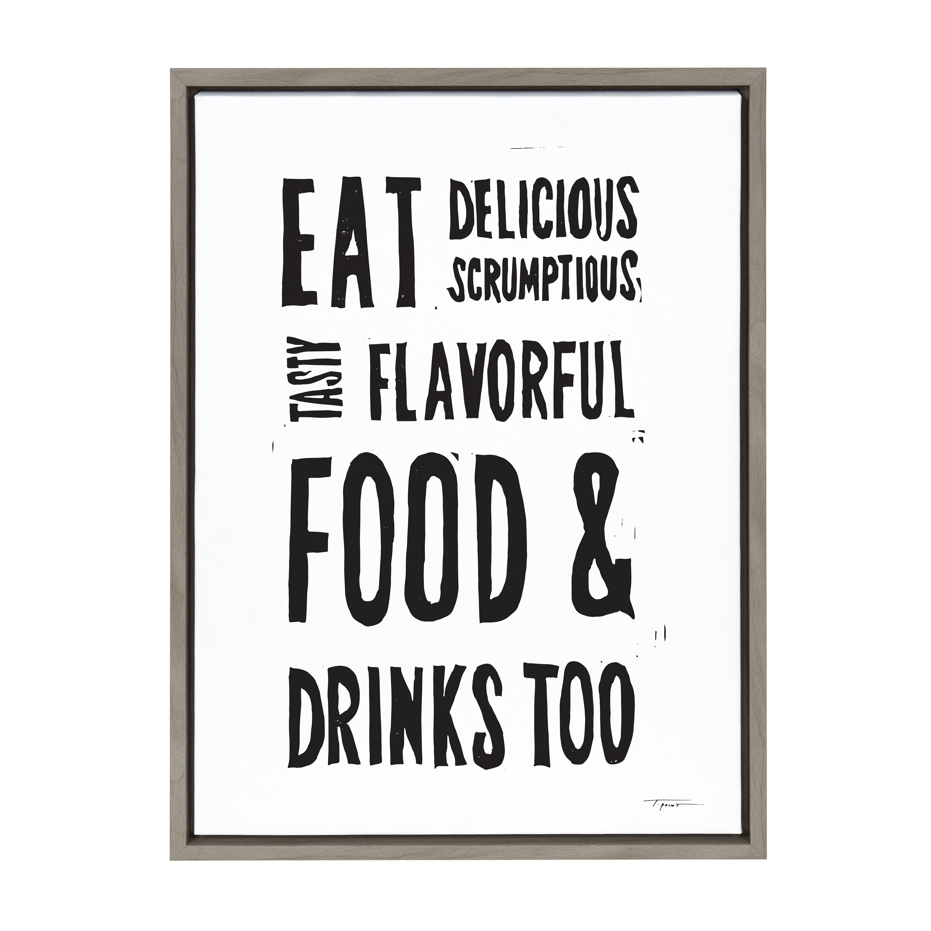 Sylvie Eat Delicious Food Framed Canvas by kateandlaurel - product image 9 for Resin Society