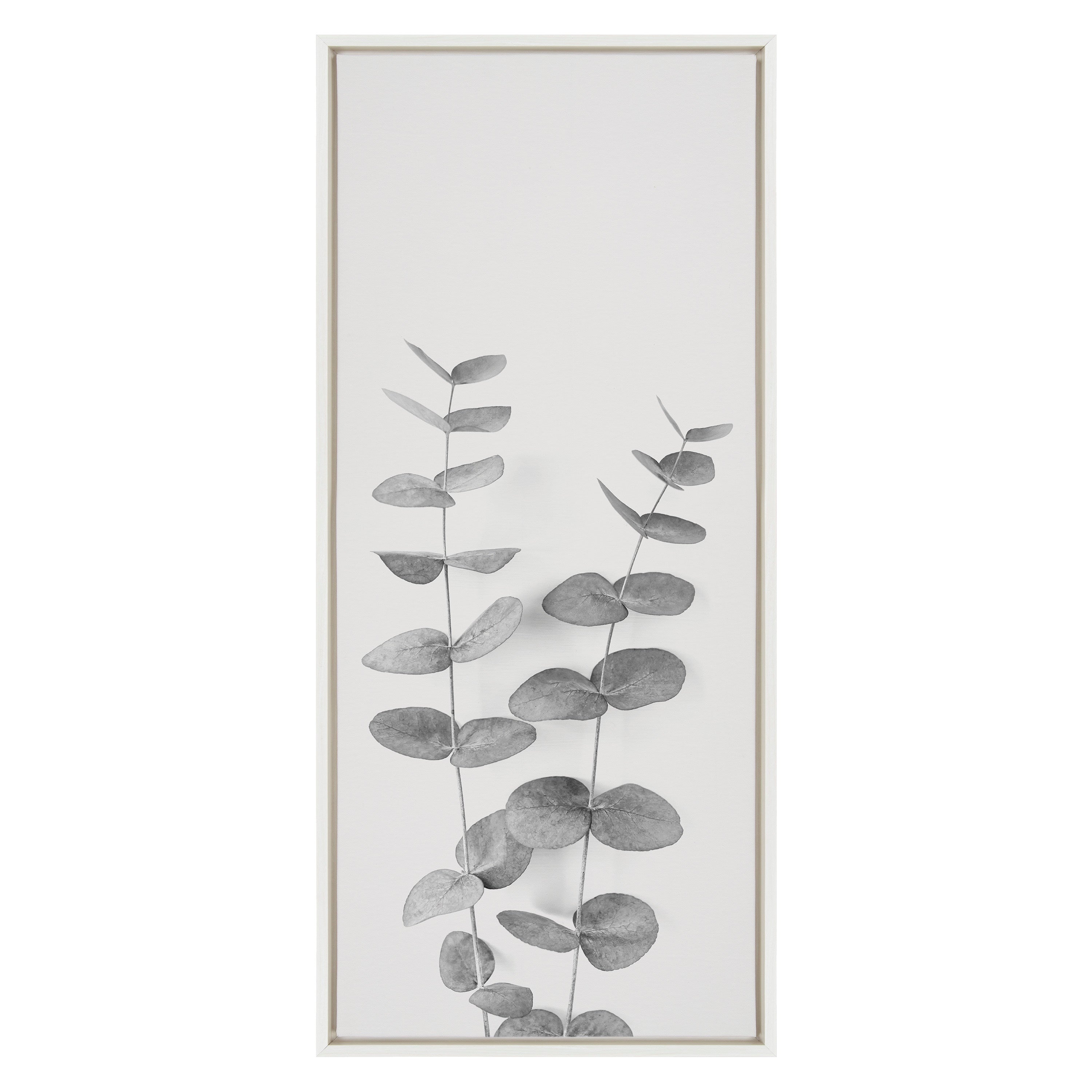 Sylvie Eucalyptus Botanical II Gray and Soft White Framed Canvas by The by kateandlaurel - product image 8 for Resin Society