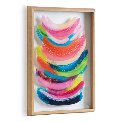 Blake Bright Abstract framed printed art showing bold brushstroke patterns in a modern frame