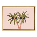 Sylvie Palm Trees And Sun Framed Canvas by kateandlaurel - main product image for Resin Society