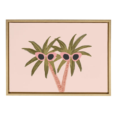 Sylvie Palm Trees And Sun Framed Canvas by kateandlaurel - product image 8 for Resin Society