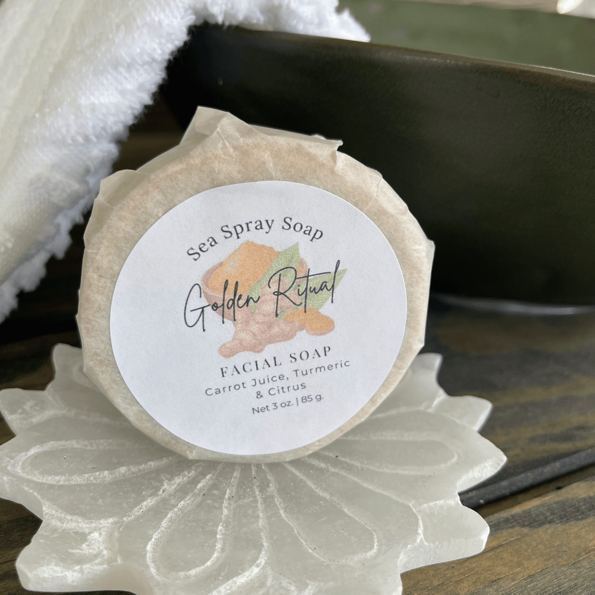 Golden Ritual Turmeric Infused Facial Soap by Sea Spray Soap - product image 10 for Resin Society