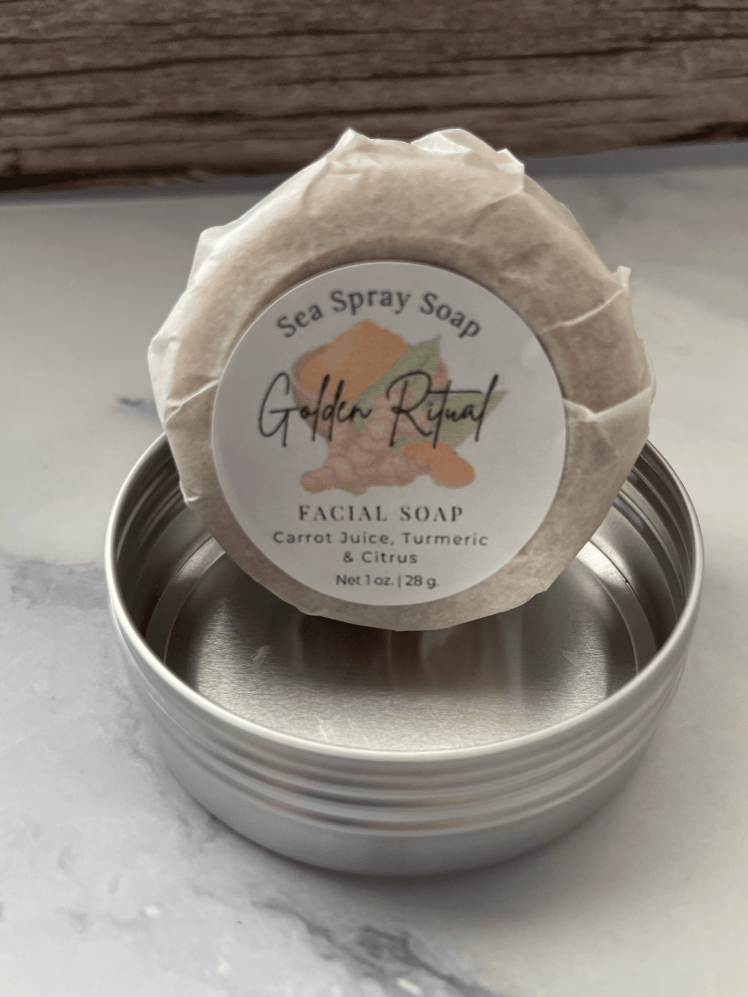 Golden Ritual Turmeric Infused Facial Soap by Sea Spray Soap - product image 3 for Resin Society