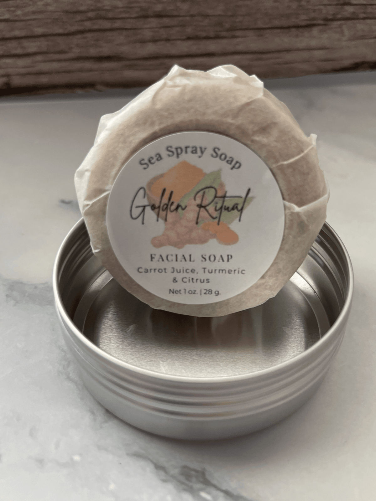 Golden Ritual Turmeric Infused Facial Soap by Sea Spray Soap - product image 3 for Resin Society