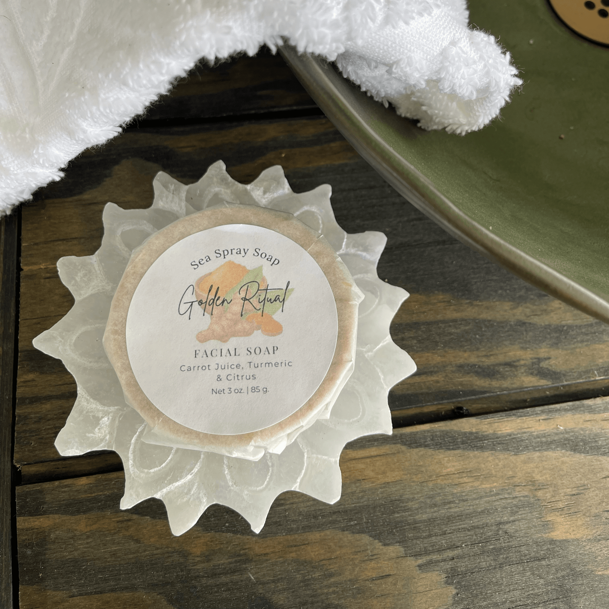 Golden Ritual Turmeric Infused Facial Soap by Sea Spray Soap - product image 15 for Resin Society