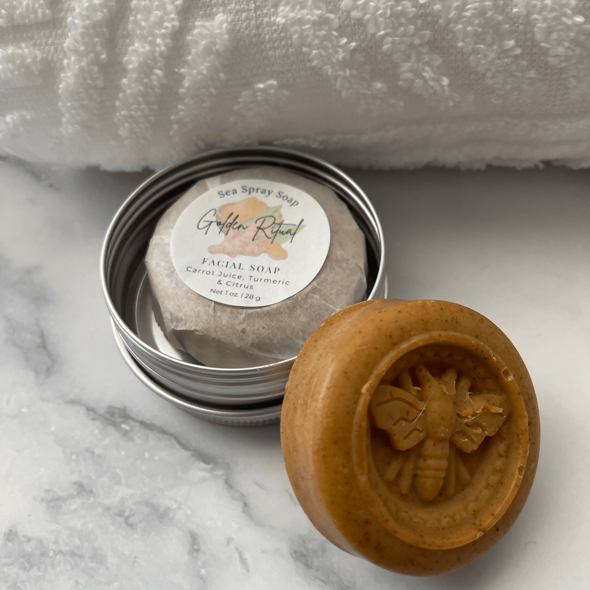 Golden Ritual Turmeric Infused Facial Soap by Sea Spray Soap - product image 8 for Resin Society