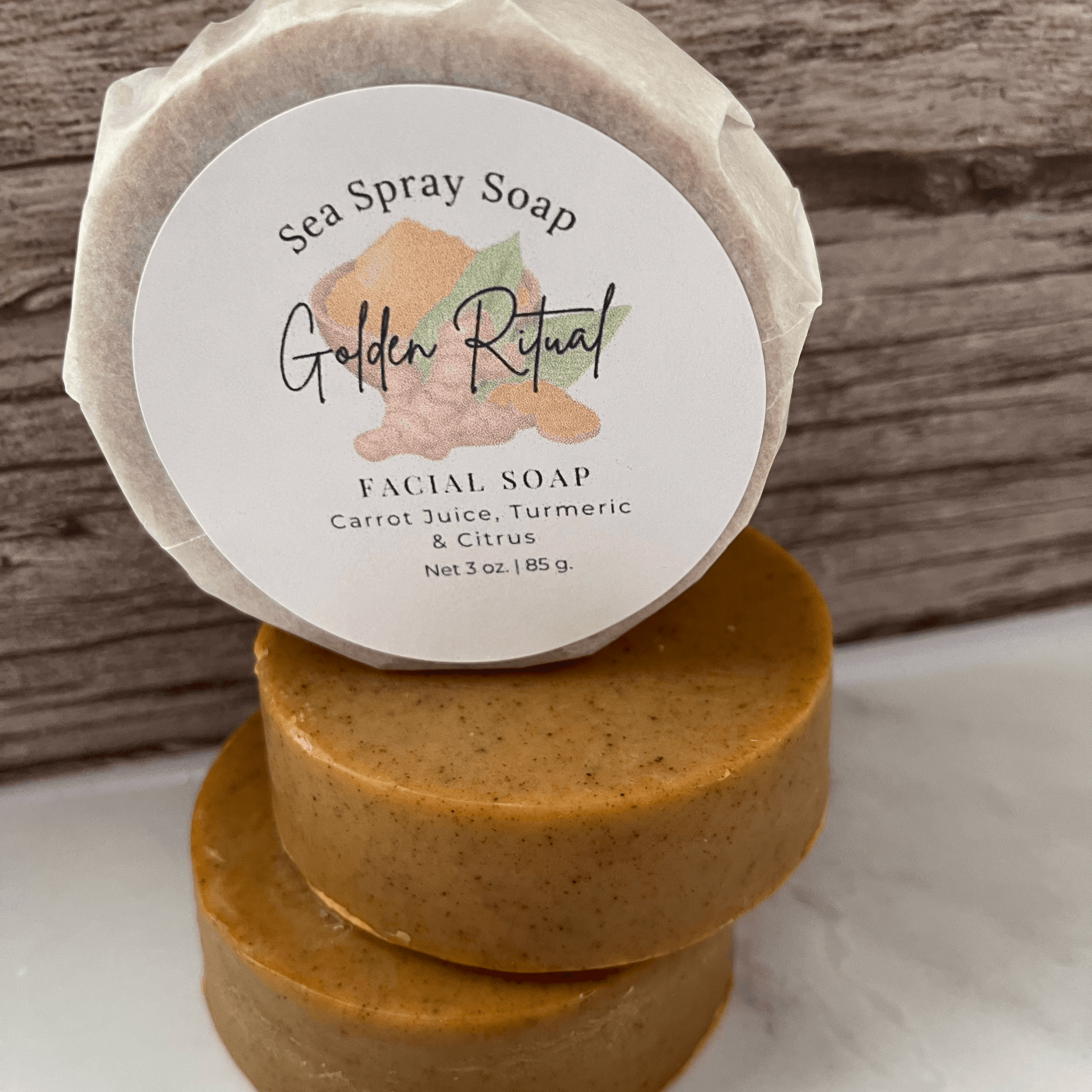 Golden Ritual Turmeric Infused Facial Soap by Sea Spray Soap - product image 7 for Resin Society