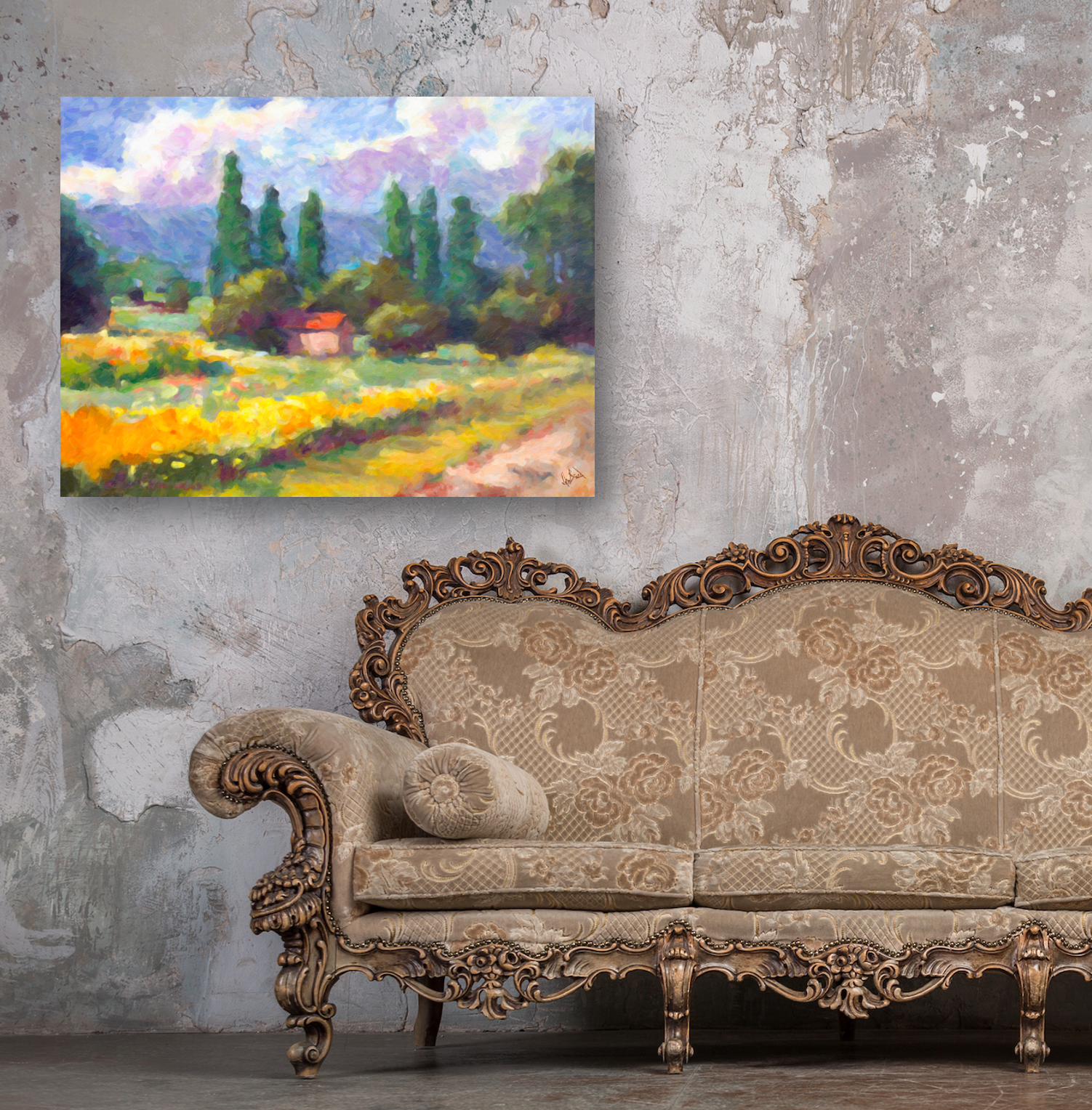 Golden Light Artist Enhanced Canvas Print