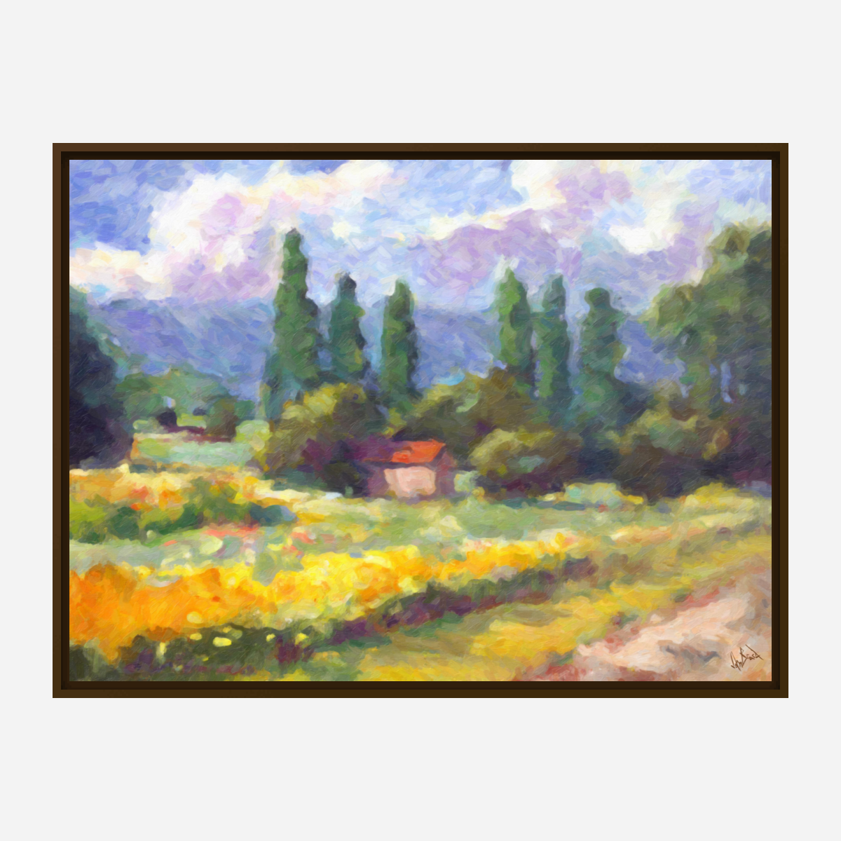 Golden Light Artist Enhanced Canvas Print