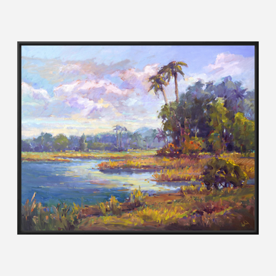 Golden Marsh Artist Enhanced Canvas Print by John Beard Collection - product image 5 for Resin Society