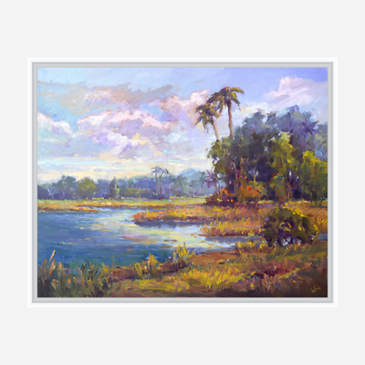 Golden Marsh Artist Enhanced Canvas Print by John Beard Collection - product image 6 for Resin Society