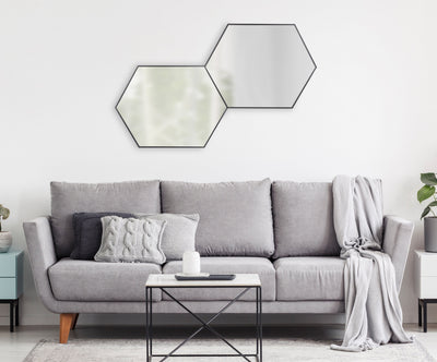 Rhodes Framed Hexagon Wall Mirror