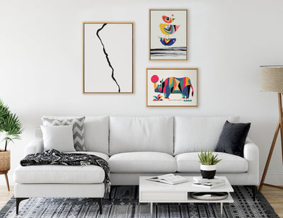 Sylvie Elevated Abstract Minimalist Mountain Landscape Framed Canvas by kateandlaurel - product image 17 for Resin Society