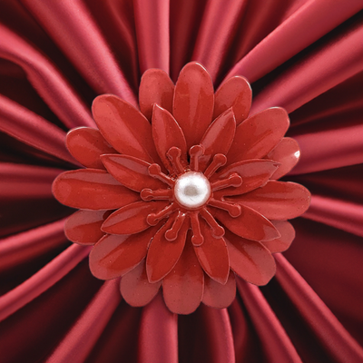 Vibhsa Red Floral Set of 4 Napkin Rings