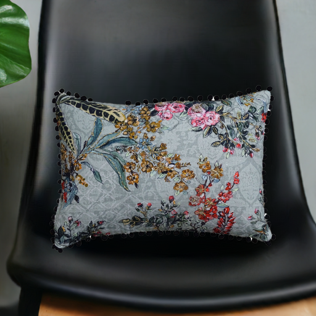 Hand Illustrated 14"X20" Decorative Pillow