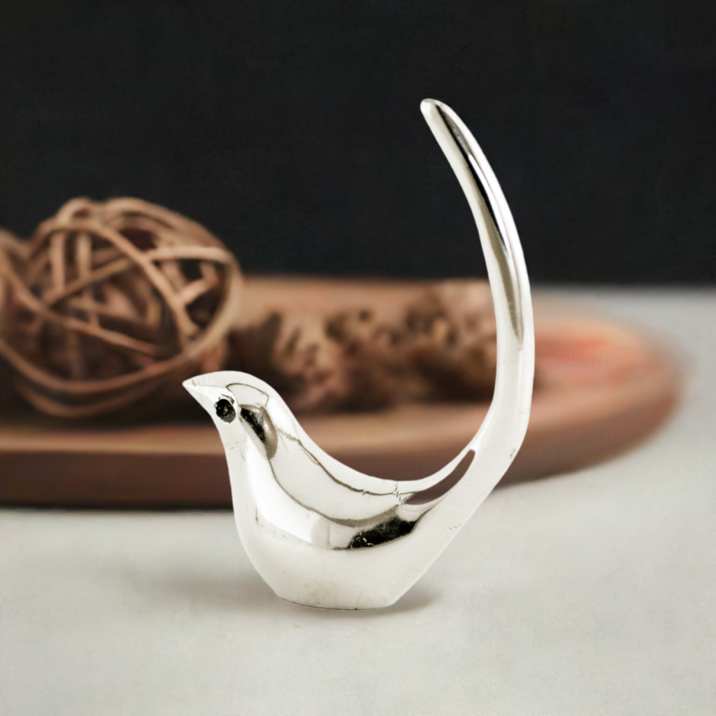 Silver Bird Ring Holder Jewelry Organizer by Vibhsa