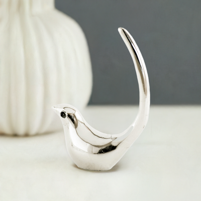 Silver Bird Ring Holder Jewelry Organizer by Vibhsa