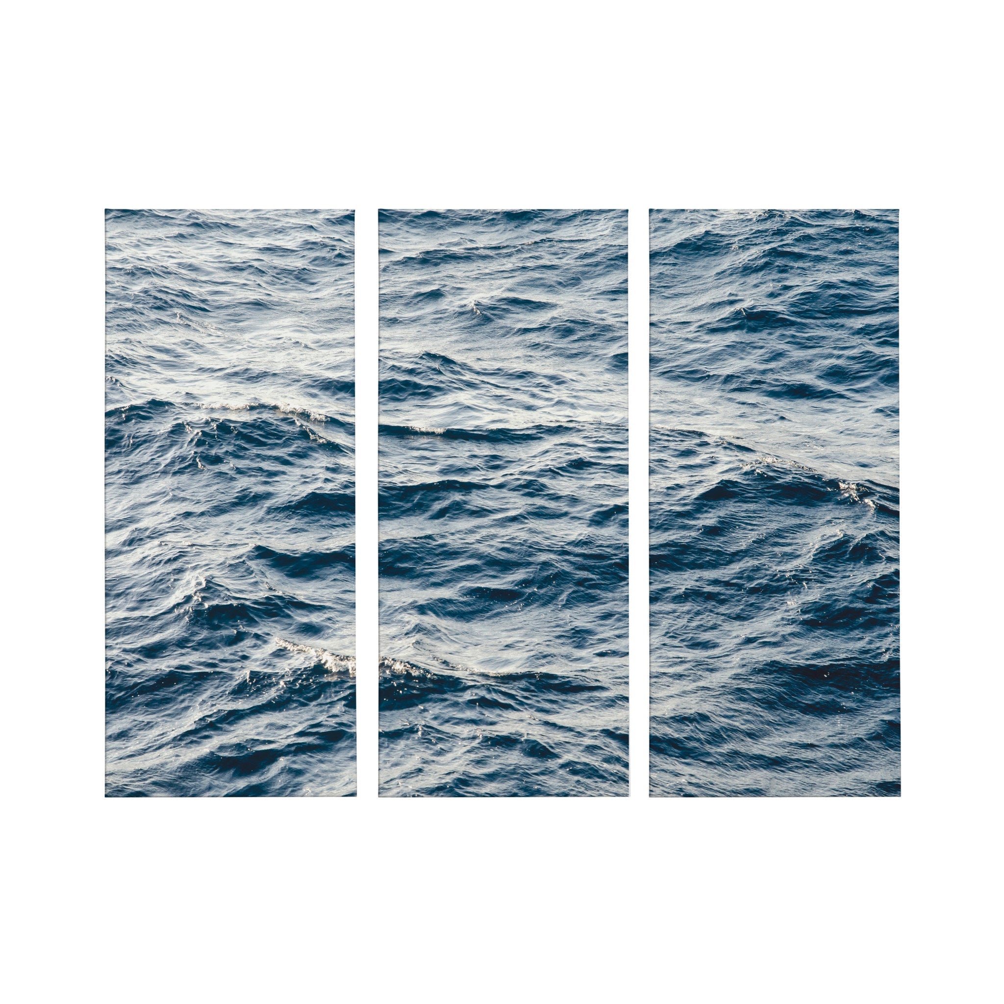 Coastal Ocean Waves Canvas Wall Art Set by The Creative Bunch Studio by kateandlaurel - product image 2 for Resin Society