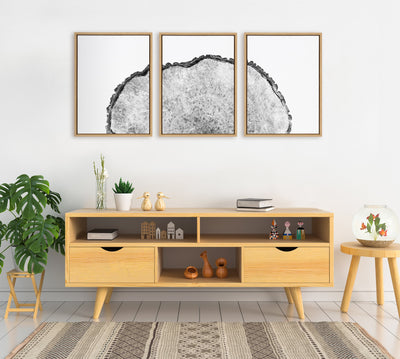 Sylvie Tree Rings Set Framed Canvas by kateandlaurel - product image 4 for Resin Society