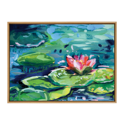 Sylvie Lily Pad By The Shore Framed Canvas by Rachel Christopoulos by kateandlaurel - product image 2 for Resin Society
