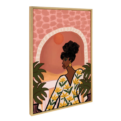 Sylvie Desert Wanderer Lady Framed Canvas by kateandlaurel - product image 10 for Resin Society