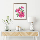 Sylvie Hibiscus Bloom Fuchsia Framed Canvas by kateandlaurel - product image 4 for Resin Society