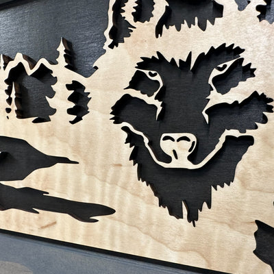 Midnight Wolf Hidden Gun Safe Concealed Furniture by Bellewood Designs - product image 7 for Resin Society