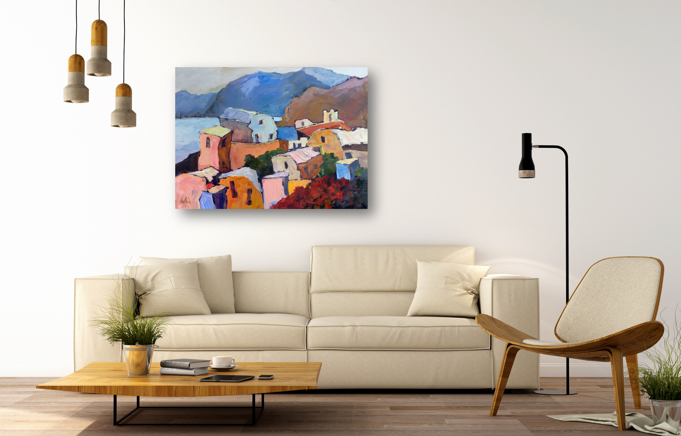Greek Isles II Artist Enhanced Canvas Print by John Beard Collection - product image 3 for Resin Society