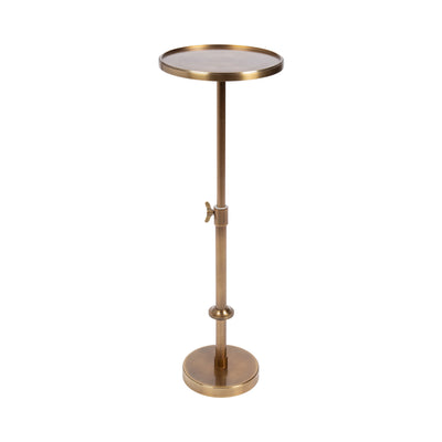 Engles Adjustable Polished Metal Table and Plant Stand