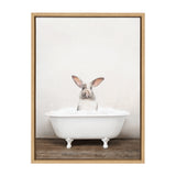 Sylvie Bunny in Rustic Bath Framed Canvas by kateandlaurel - product image 2 for Resin Society