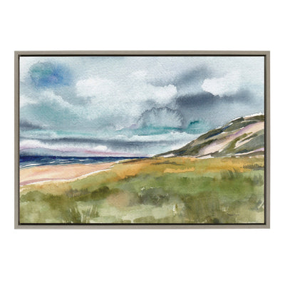 Sylvie Seascape Framed Canvas by kateandlaurel - main product image for Resin Society