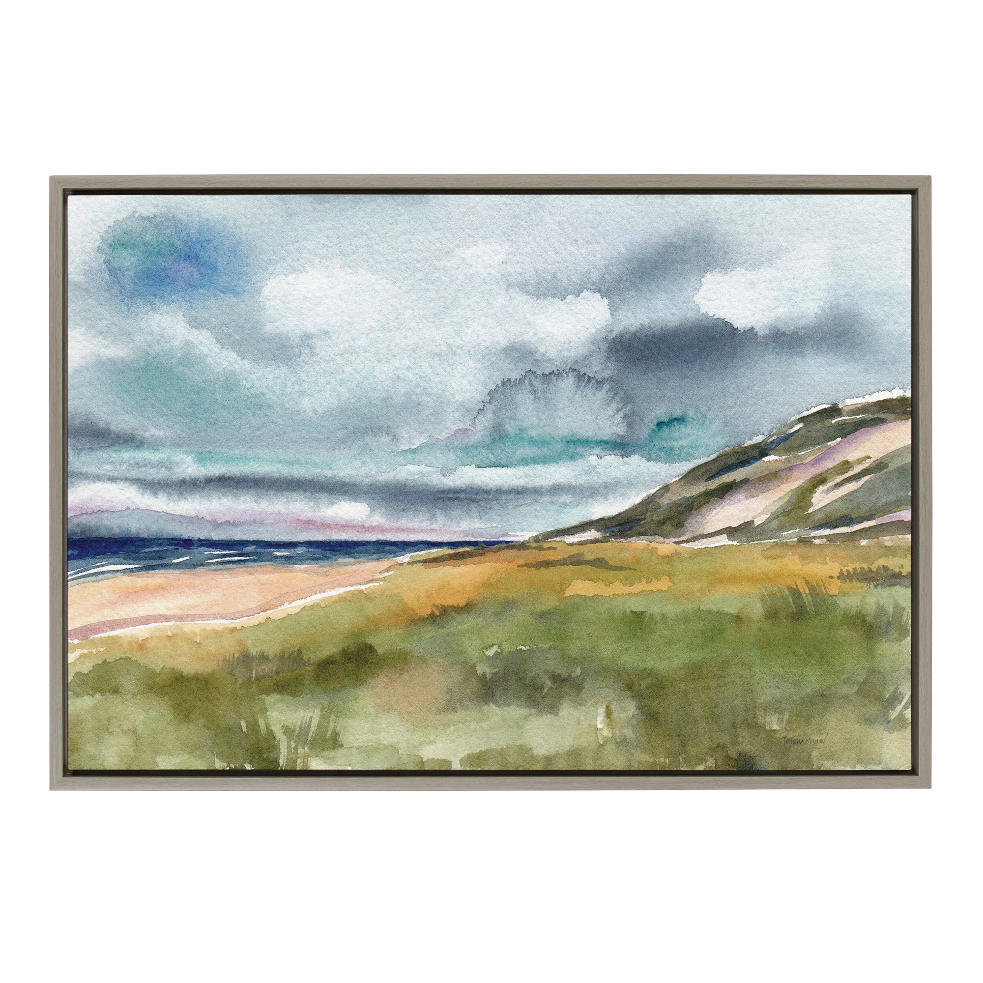 Sylvie Seascape Framed Canvas by kateandlaurel - product image 10 for Resin Society