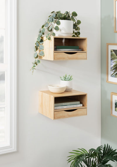 Hutton Floating Wall Shelf with Drawer by kateandlaurel - product image 9 for Resin Society