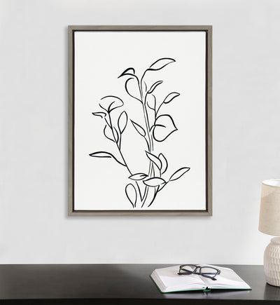 Sylvie Botanical Sketch Print No 2 Framed Canvas