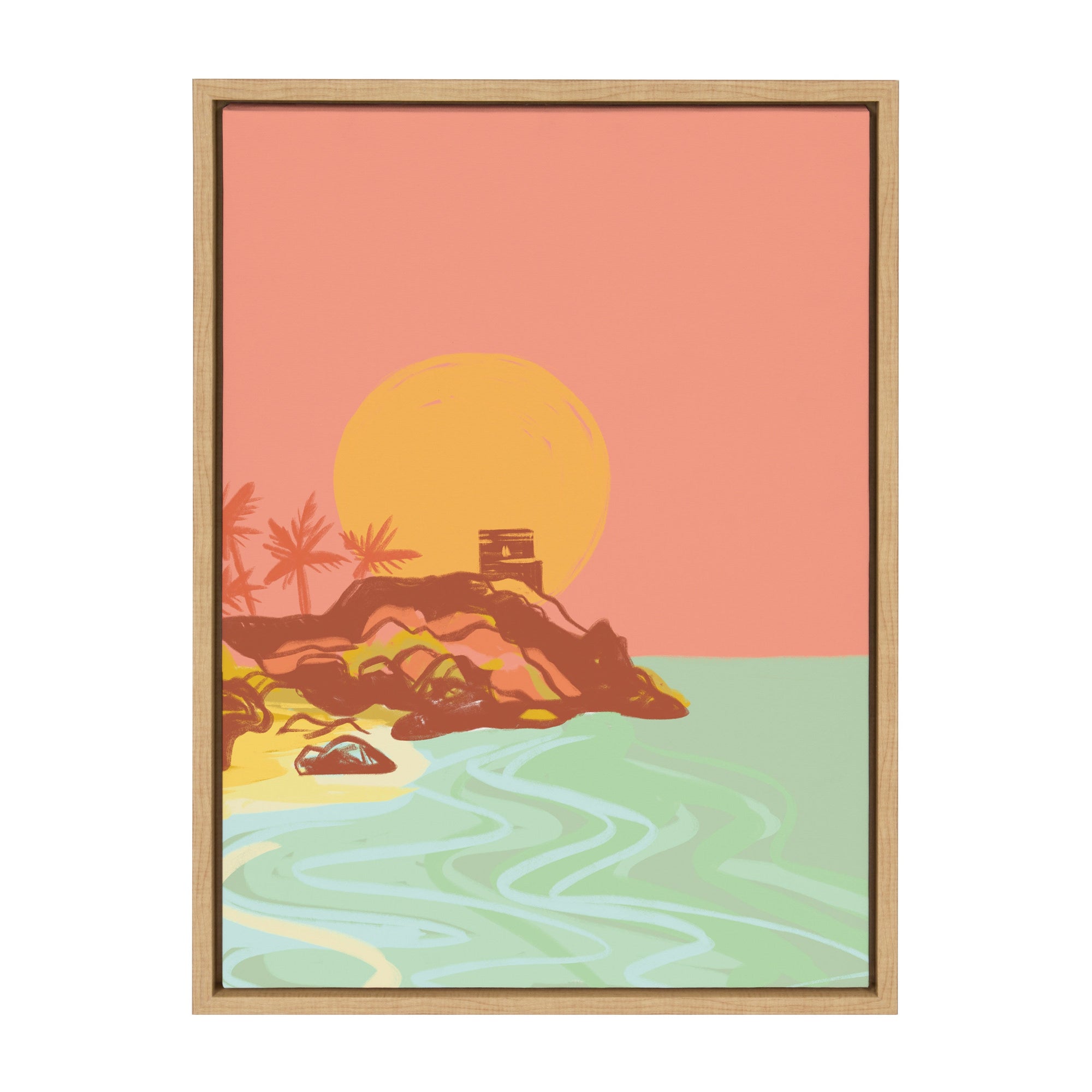 Sylvie Tulum Ruins Framed Canvas by kateandlaurel - product image 9 for Resin Society