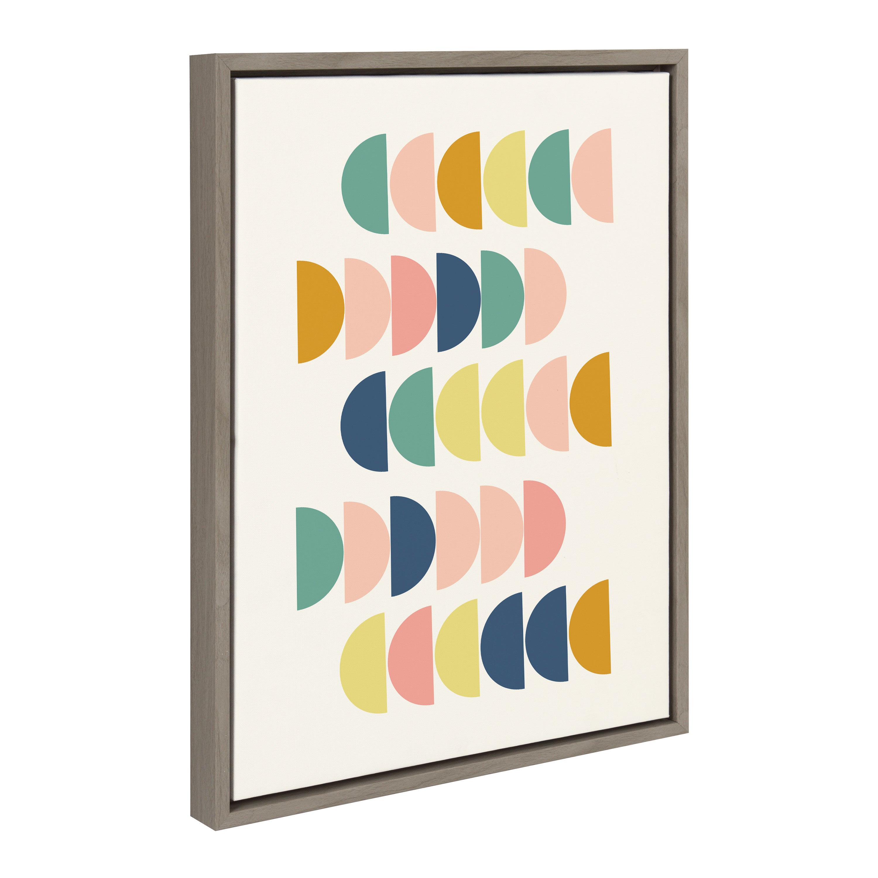Sylvie Simple Shapes in Soft Colors Framed Canvas by kateandlaurel - product image 13 for Resin Society