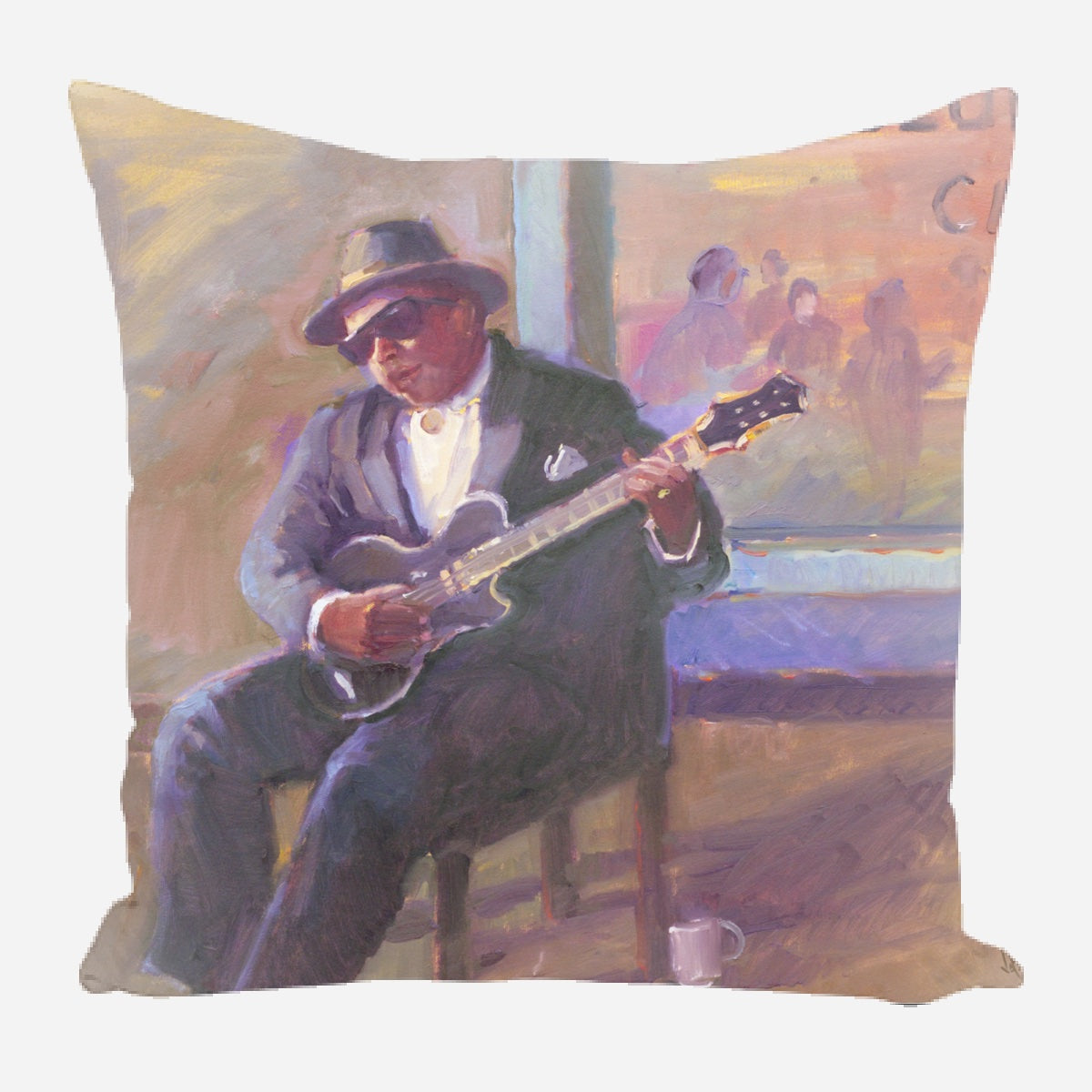 Guitar Player Pillow by John Beard Collection - main product image for Resin Society