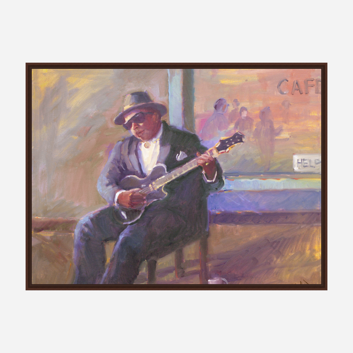 Guitar Player Artist Enhanced Canvas Print by John Beard Collection - product image 7 for Resin Society