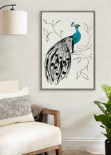 Sylvie 658 Peacock Framed Canvas by kateandlaurel - product image 10 for Resin Society