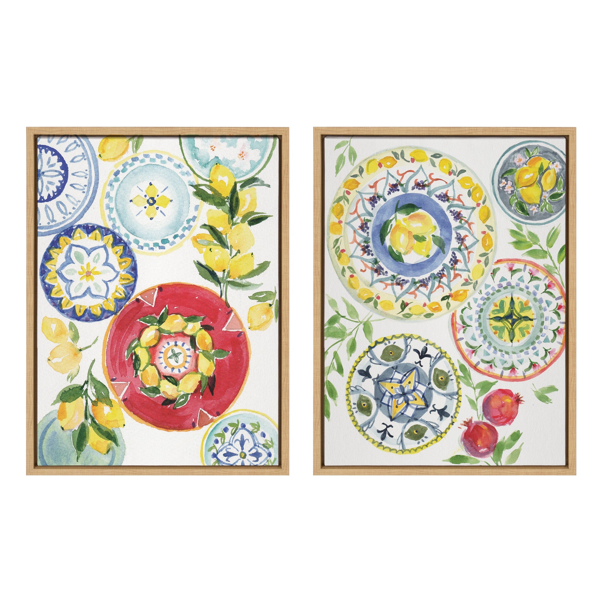 Sylvie Positano Inspired Framed Canvas Set by kateandlaurel - product image 11 for Resin Society