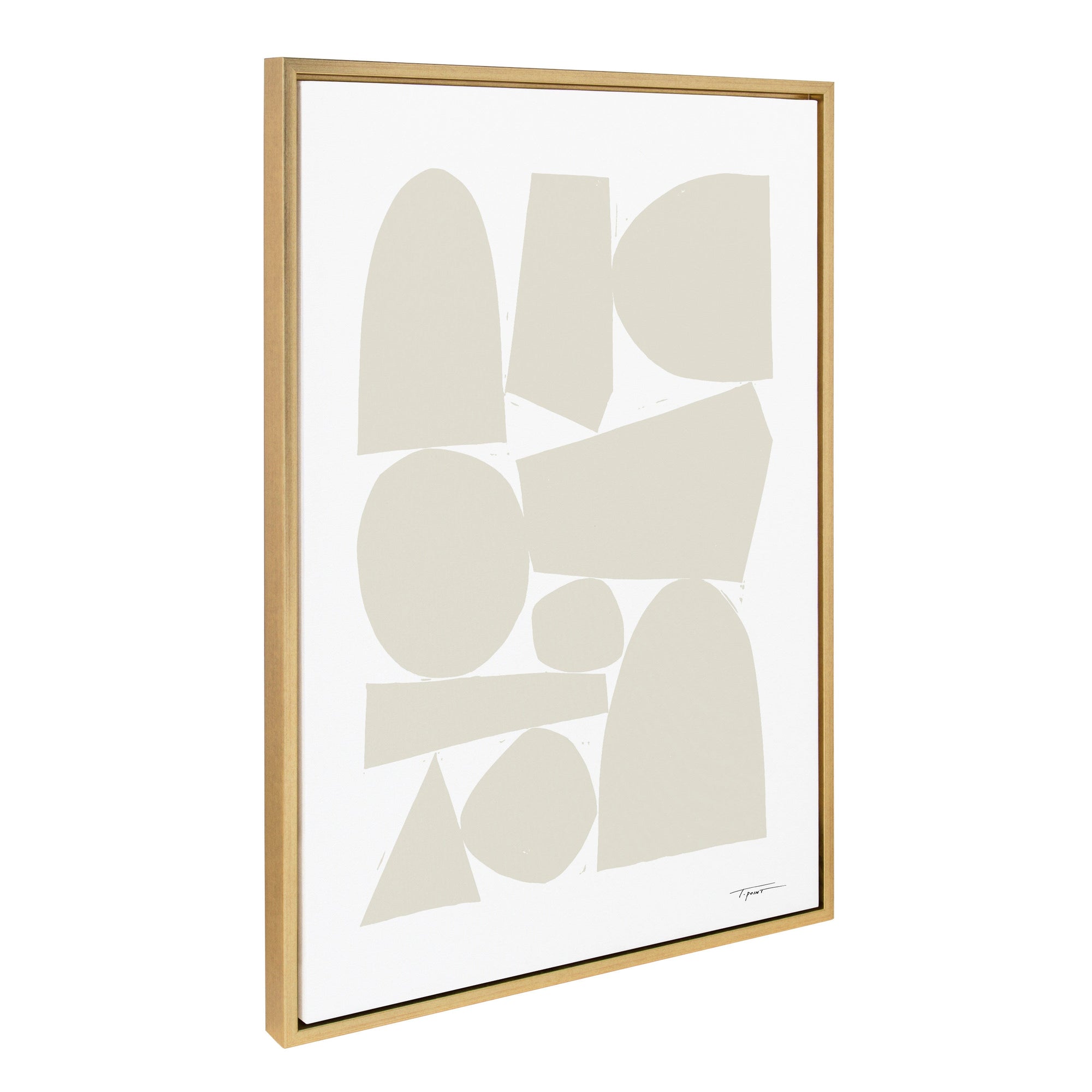 Sylvie Constructed II Neutral Framed Canvas by kateandlaurel - main product image for Resin Society