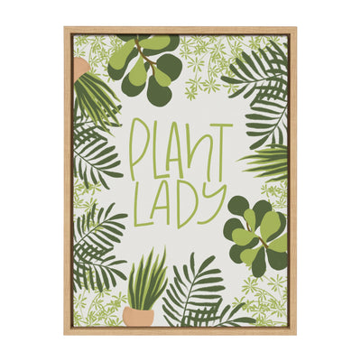 Sylvie Plant Lady Framed Canvas by Jenn Van Wyk of Jenn Pens it All by kateandlaurel - main product image for Resin Society