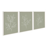Sylvie Modern Sage Green Botanical Line Sketch Print 1 by kateandlaurel - main product image for Resin Society
