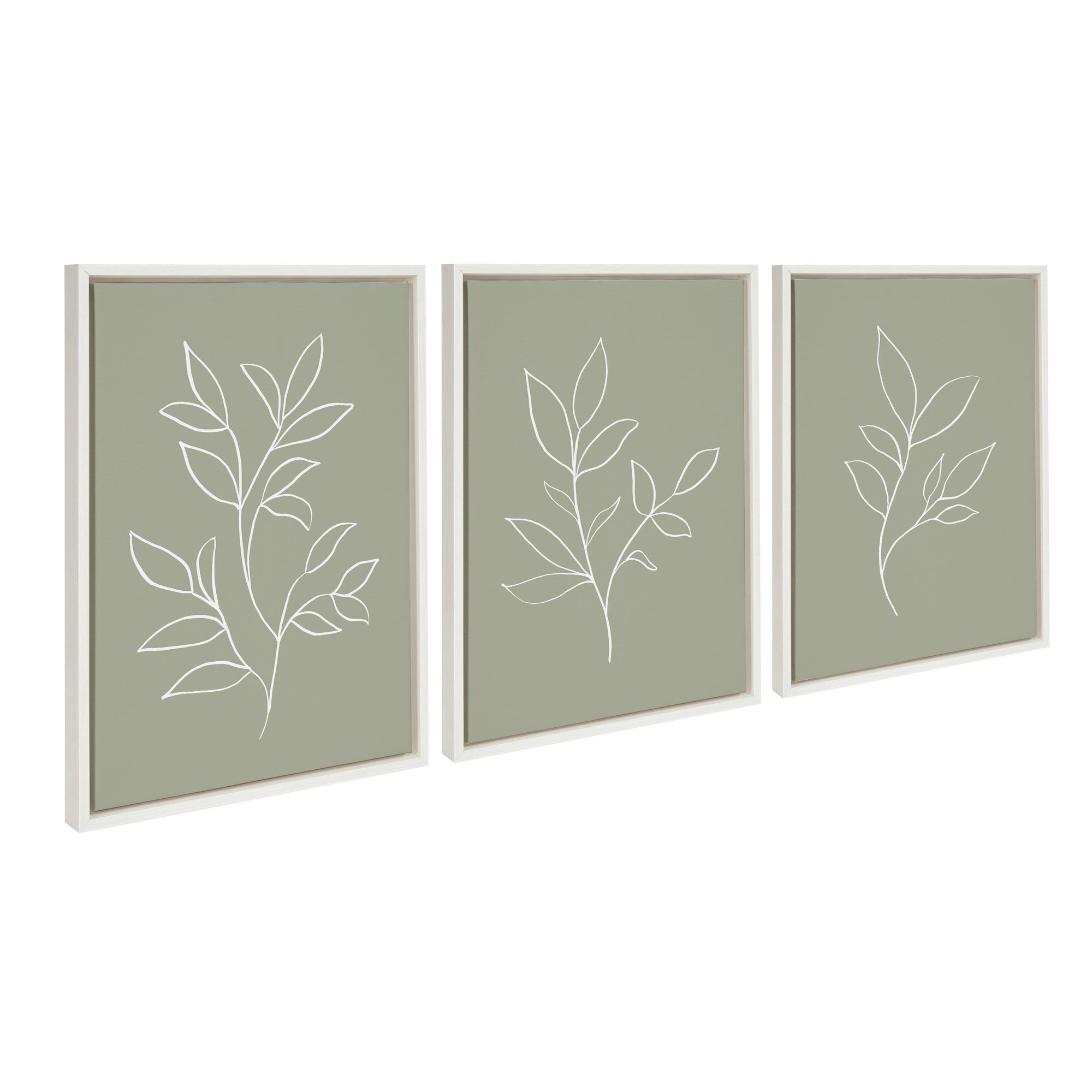 Sylvie Modern Sage Green Botanical Line Sketch Print 1 by kateandlaurel - product image 7 for Resin Society