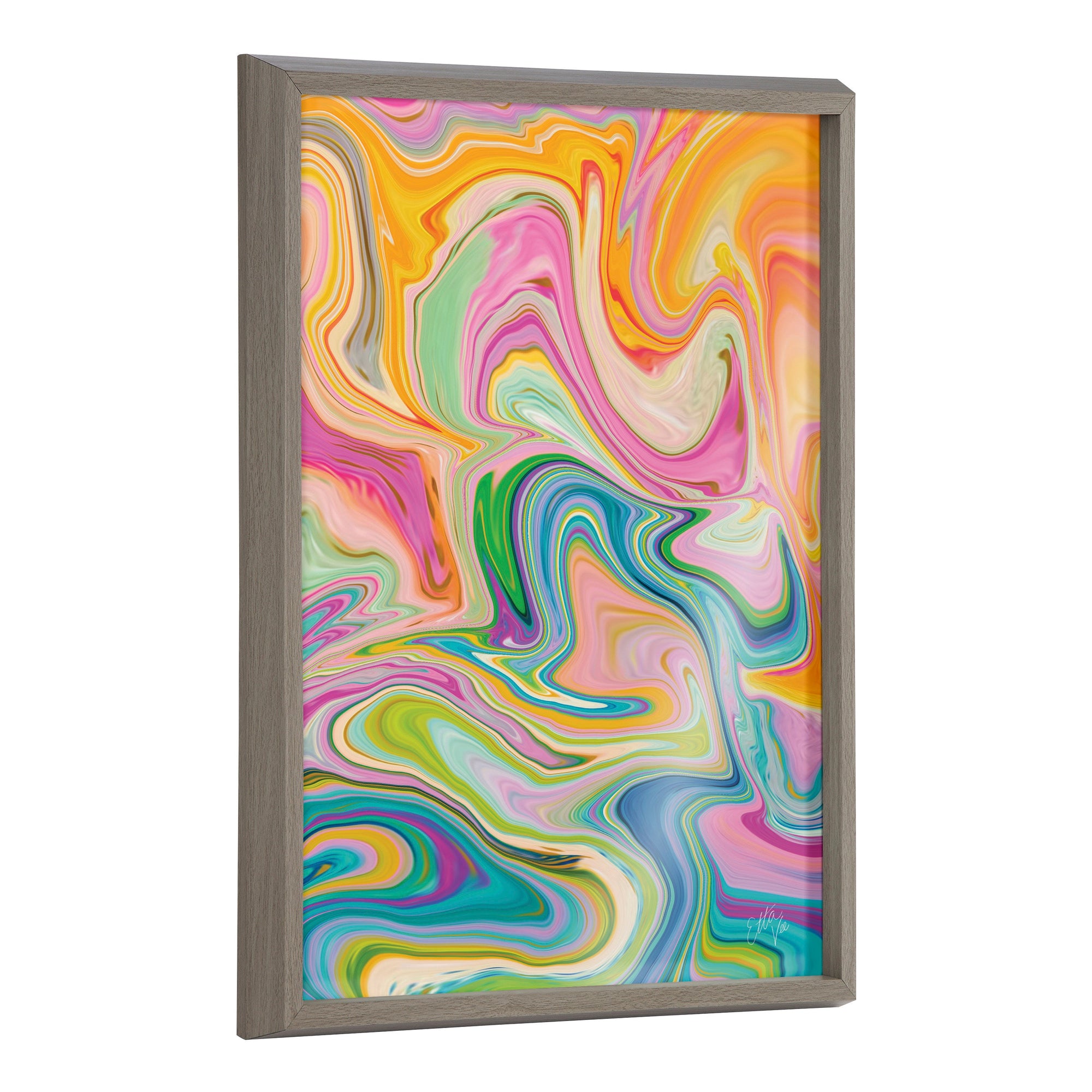 Blake Marble 27 Framed Printed Glass by kateandlaurel - product image 7 for Resin Society