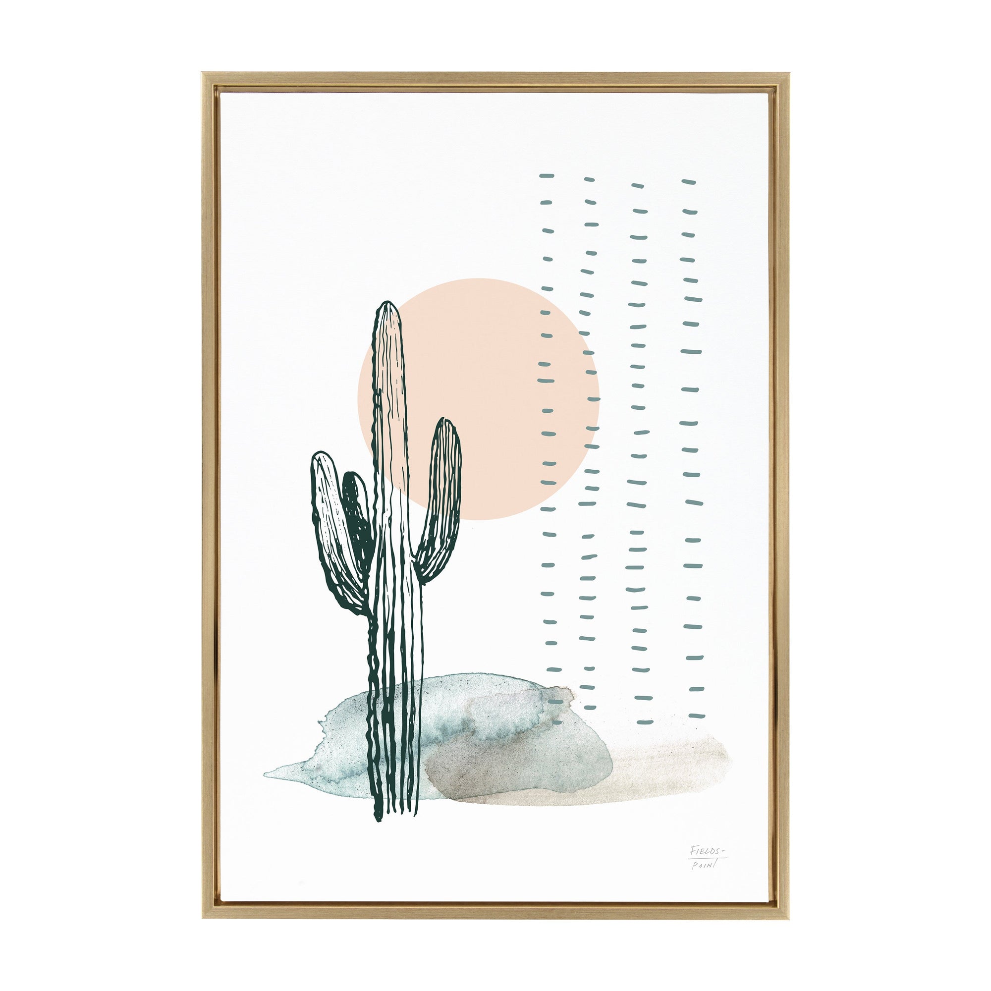 Sylvie Desert Cactus Framed Canvas by kateandlaurel - main product image for Resin Society