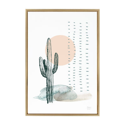Sylvie Desert Cactus Framed Canvas by kateandlaurel - main product image for Resin Society
