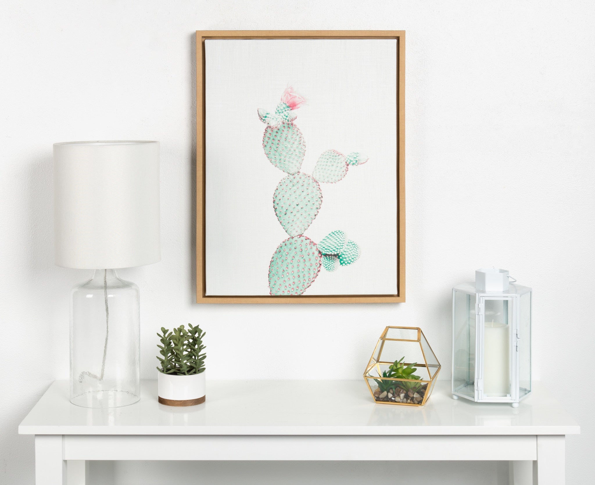 Sylvie Prickly Pear Framed Canvas by Simon Te Tai by kateandlaurel - product image 5 for Resin Society