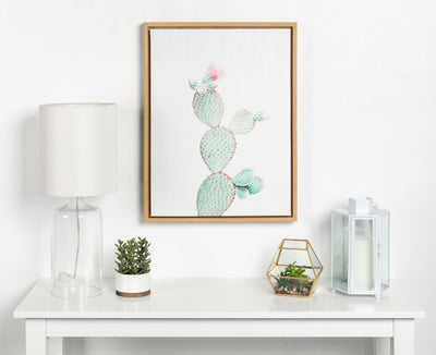 Sylvie Prickly Pear Framed Canvas by Simon Te Tai by kateandlaurel - product image 5 for Resin Society