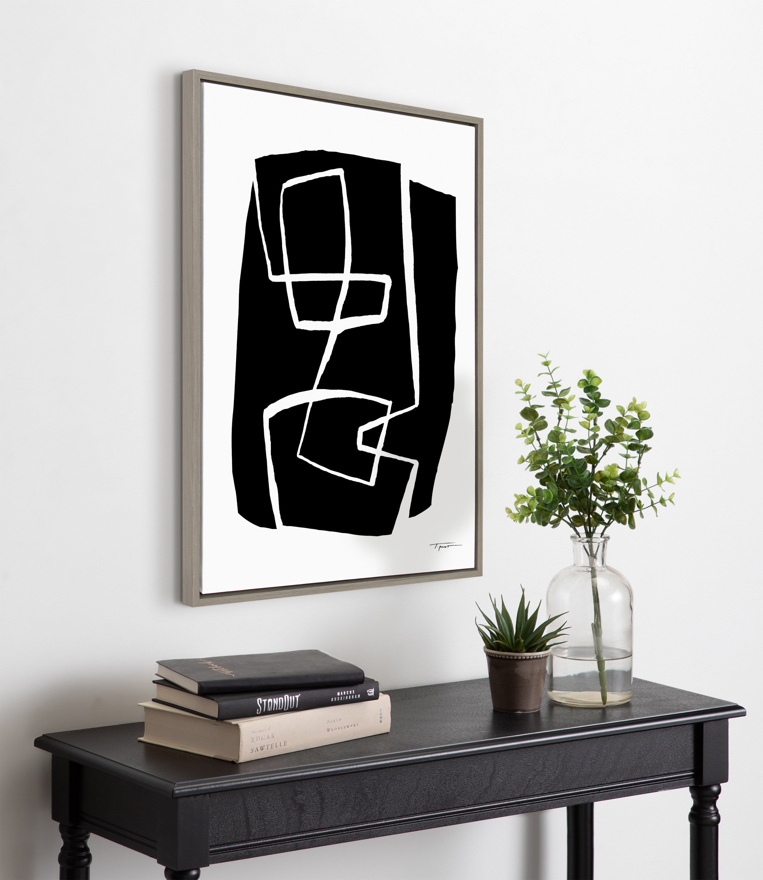 Sylvie Modern Meeting Forms Framed Canvas by kateandlaurel - product image 5 for Resin Society